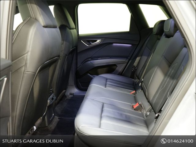 Image for 2025 Audi Q4 e-tron *S/LINE 45 – BIGGER BATTERY* Q4 E-TRON SLINE SUV: PEBBLE GREY WITH FULL BLACK LEATHER, 20” ALLOYS, HEATED SEATS, REVERSING CAMERA