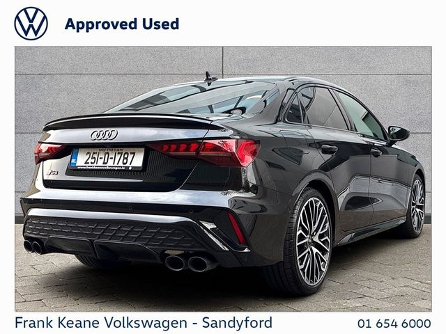 Image for 2025 Audi S3 Panoramic Roof *S3* Saloon 2.0TFSI 333HP Quattro @Frank Keane Volkswagen South Dublin