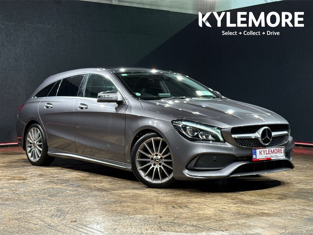Image for 2018 Mercedes-Benz CLA Class SHOOTING BRAKE - AMG WHEELS - HALF BLACK LEATHER UPHOLSTERY / ELECTRIC SEATS - HARMAN KARDON PREMIUM SOUND - PANORAMIC SUNROOF - CRUISE CONTROL - REVERSE CAMERA - 