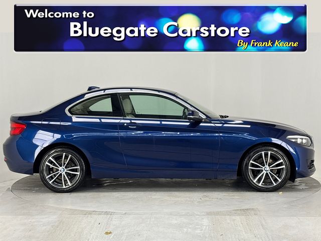 Image for 2019 BMW 2 Series 218I SPORT**Semi Digital Dash**Sat Navigation**Parking Sensors**Keyless Start**Cream Leather Interior**Multifunctional Steering Wheel**Air Conditioning**Automatic Headlights**Bluetooth Connection**