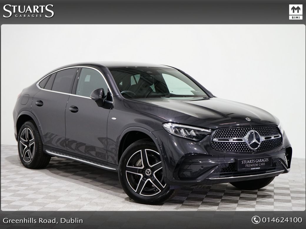Image for 2025 Mercedes-Benz GLC Class *COUPE* 300E AMG LINE PHEV: GRAPHITE GREY METALLIC WITH BLACK ARTICO: WIRELESS CHARGER, REVERSING CAMERA, HEATED SEATS, KEYLESS GO, POWERED BOOT