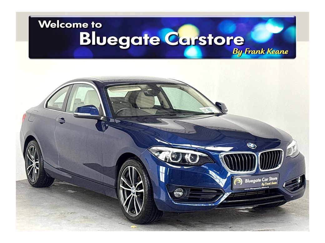 Image for 2019 BMW 2 Series 218I SPORT**Semi Digital Dash**Sat Navigation**Parking Sensors**Keyless Start**Cream Leather Interior**Multifunctional Steering Wheel**Air Conditioning**Automatic Headlights**Bluetooth Connection**