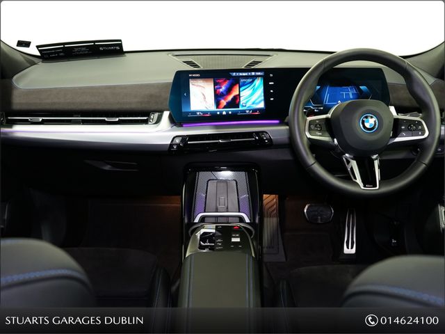 Image for 2024 BMW iX2 IX2 M-SPORT eDRIVE20 M-SPORT PRO: ALPINE WHITE WITH LEATHER AND ALCANTARA INTERIOR, COMFORT ACCESS, HEATED SEATS, FOLDING MIRRORS, PARKING ASSISTANT, 