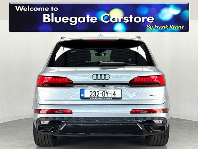Image for 2023 Audi Q7 45 TDI S-LINE QUATTRO**7 SEATER**BLACK LEATHER INTERIOR**FRONT HEATED ELECTRIC SEATS**TOUCH SCREEN INFOTAINMENT**REVERSE CAMERA**PARKING SENSORS**APPLE CARPLAY**SATNAV**22"ALLOYS**ELECTRIC TAILGATE**