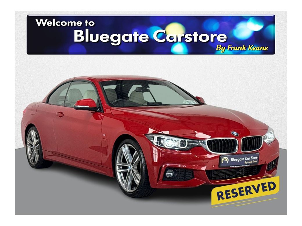 Image for 2018 BMW 4 Series M SPORT HARD TOP CONVERTIBLE**NEW 19" BLACK ALLOYS DUE**CREAM LEATHER HEATED MEMORY SEATS**DUAL CLIMATE**MULTIFUNCTIONAL STEERING WHEEL**HEATED NECK SCARF**PARKING SENSORS**SAT NAV**BLUETOOTH MEDIA**