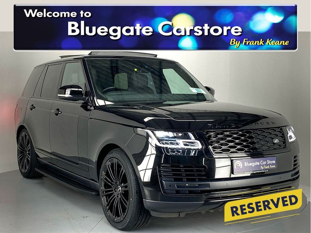Image for 2021 Land Rover Range Rover WESTMNSTR BLCK P4*PANORAMIC SUNROOF*MERIDIAN SOUND SYSTEM*TOUCH SCREEN INFOTAINMENT*APPLE CARPLAY*REVERSE CAMERA*PARKING SENSORS*AMBIENT LIGHTING*ELECTRIC ADJUSTABLE FRONT HEATED SEATS*NEW 22"ALLOYS*