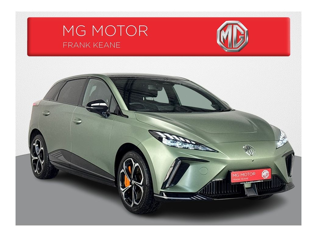 Image for 2024 MG MG4 X POWER RACING GREEN 435BHP 64KWH AUTO **HEATED ALCANTARA SEATS**18" DIAMOND CUT ALLOY WHEELS WITH TANZANITE ORANGE CALLIPERS**2 TONE ROOF**HEATED STEERING WHEEL**APPLE CARPLAY**TOUCH SCREEN DISPLAY**