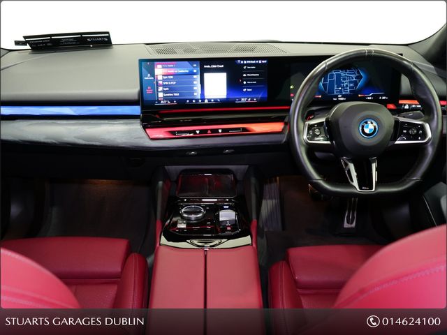 Image for 2024 BMW i5 EDRIVE 40 M SPORT, PRO PACK, 20” STAR ALLOYS, OXIDE GREY METALLIC WITH QUILTED BURGUNDY LEATHER*