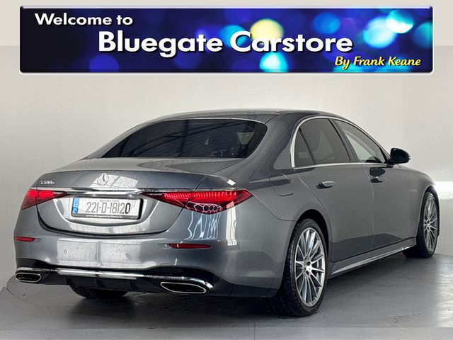 Image for 2022 Mercedes-Benz S Class 580 E LWB AMG LINE**BURMESTER SOUND SYSTEM**FRONT ELECTRIC HEATED SEATS**REAR HEATED SEATS**CREAM LEATHER INTERIOR**AMBIENT LIGHTING**20" ALLOYS**REVERSE CAMERA**ELECTRIC TAILGATE**WIRELESS CHARGING**