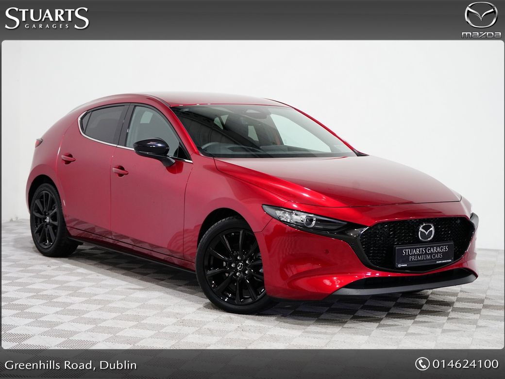 Image for 2026 Mazda Mazda3 E Skyactiv G 140PS 6MT HOMURA*PRE REG SPECIAL*SAVE €4, 460 OFF NEW*@ MAZDA SOUTH DUBLIN, *AVAILABLE FOR IMMEDIETE DELIVERY*KEYLESS, HEADS UP, NAV, TRAFFIC SIGN RECOGNITION, REAR CAMERA, ADA