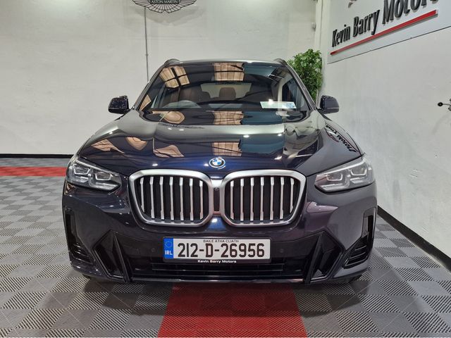 Image for 2021 BMW X3 30E M SPORT (LCI FACELIFT MODEL) X-DRIVE AUTOMATIC **HIGH SPEC / 19" ALLOYS / APPLE CARPLAY / ADAPTIVE LED HEADLIGHTS / ELECTRIC BOOTLID / FULL BLACK LEATHER / REVERSE CAMERA / SAT NAV**
