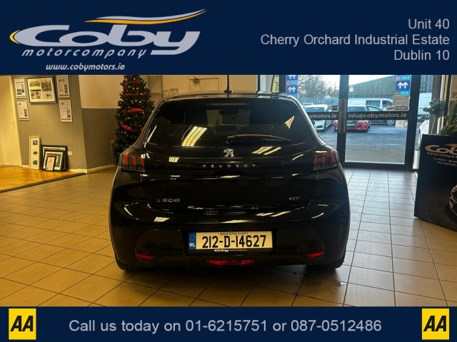 Image for 2021 Peugeot 208 E GT 136BHP 50KWH 4DR AUTO. New NCT done before collection, Alloy Wheels, Half Leather, Mirror Link, Cruise Control, Climate Control, Reverse Camera, WFSW, Parking Sensors, USB / USBC and more.