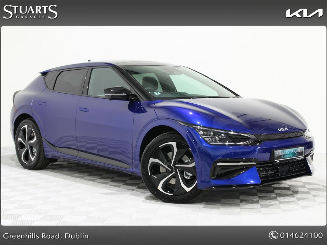 Image for 2022 Kia EV6 EV6 GT LINE: YACHT BLUE METALLIC, BLACK AND IVORY ALCANTARA INTERIOR, SUNROOF, 360 CAMERAS, WIRELESS CHARGING, HEADS UP DISPLAY