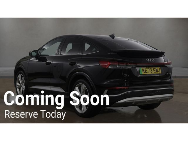 Image for 2024 Audi Q4 e-tron 45 SPORTBACK S LINE 282BHP AUTOMATIC **ONE OWNER / 20" ALLOYS / APPLE CARPLAY / ADAPTIVE CRUISE CONTROL / MATRIX LED HEADLIGHTS / HEATED FRONT SEATS / SONOS PREMIUM SOUND / SAT NAV / REVERSE CAMERA**