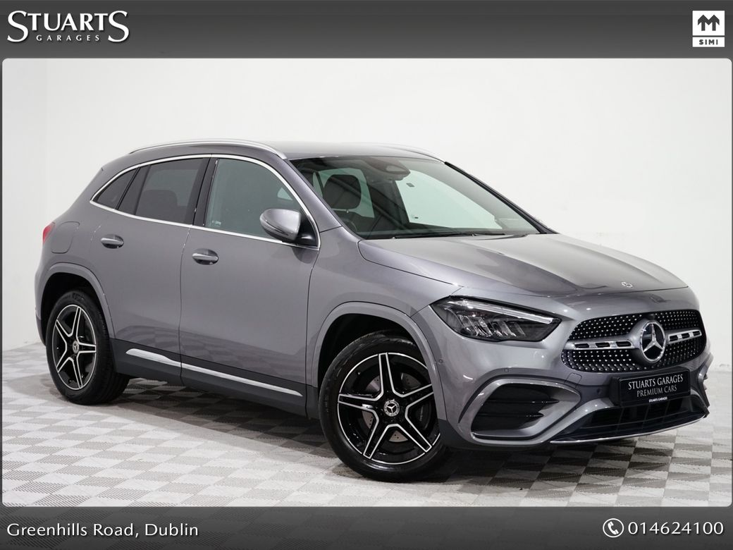 Image for 2025 Mercedes-Benz GLA Class GLA 250e AMG LINE EXECUTIVE: FINISHED IN MOUNTAIN GREY METALLIC BLACK WITH BLACK ARTICO LEATHER INTERIOR AND SUEDE INTERIOR, KEYLESS ENTRY, POWERED BOOT