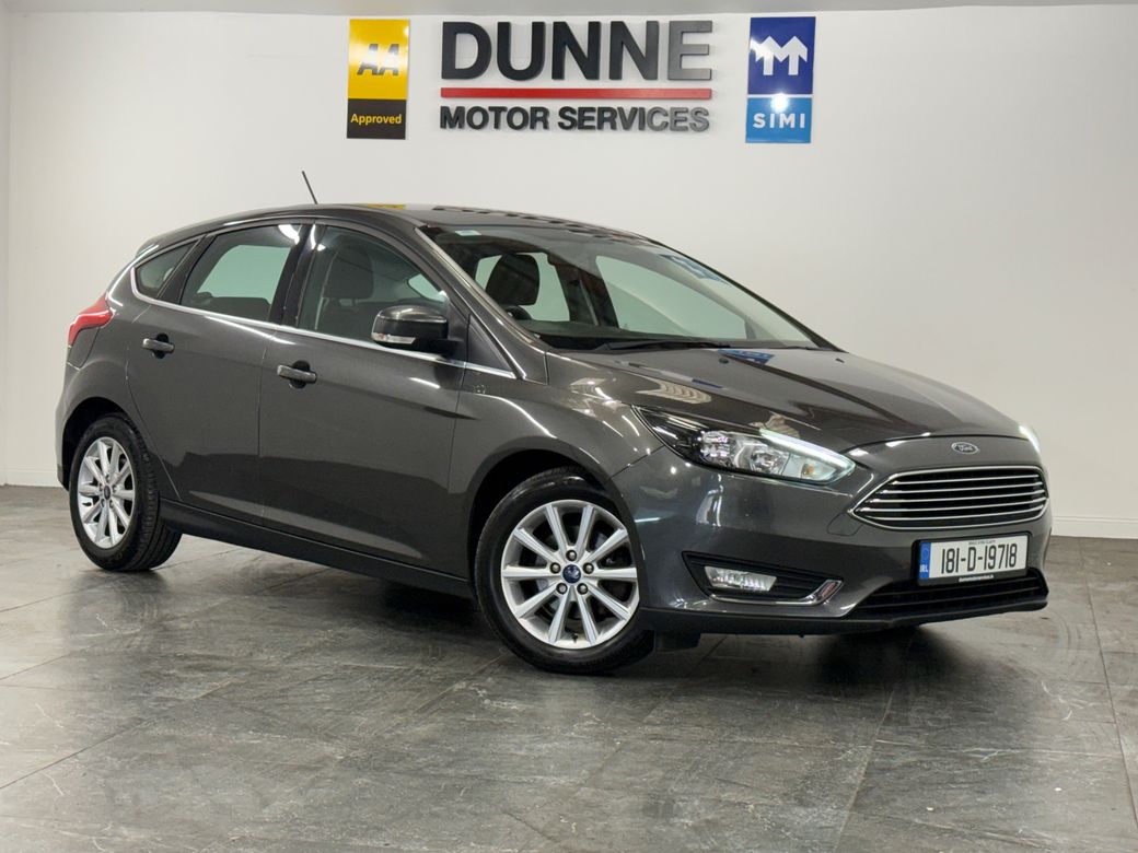 Image for 2018 Ford Focus **TITANIUM EDITION **CRUISE CONTROL **APPLE CAR PLAY **ANDROID AUTO **MULTI FUNCTION STEERING WHEEL **TOUCHSCREEN RADIO **SAT NAV **VOICE CONTROL **REVERSING SENSORS **LED HEADLIGHTS **DUAL DIGITAL