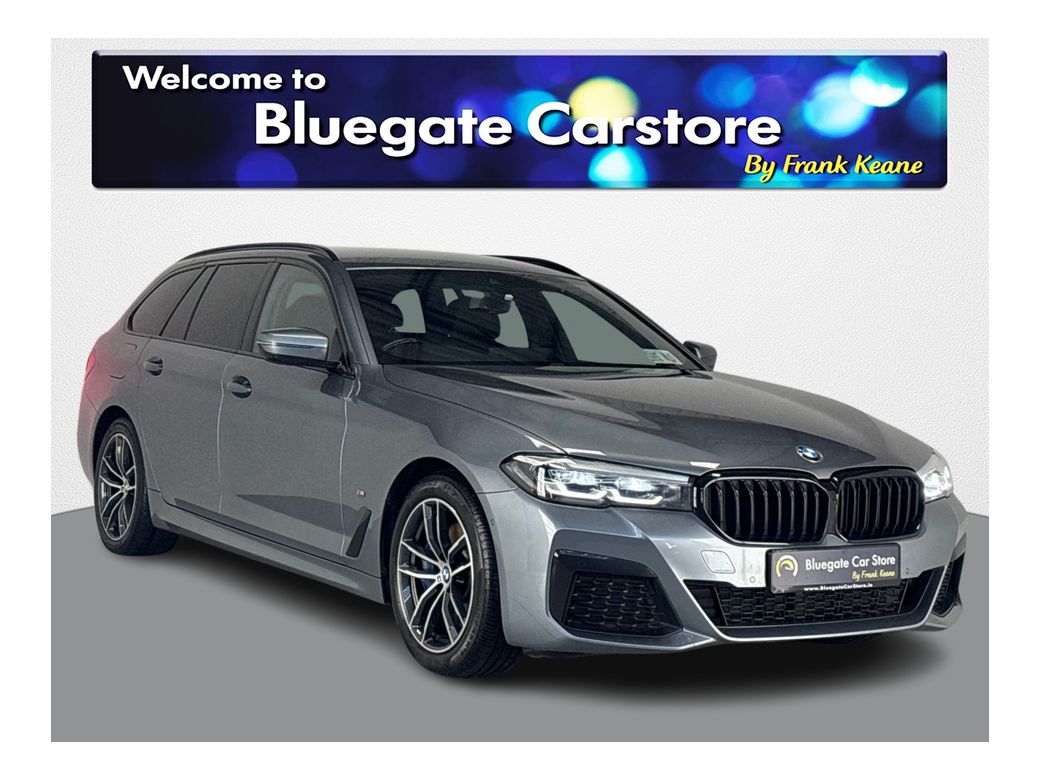 Image for 2021 BMW 5 Series G31 E M SPORT TOURING**NEW 20"ALLOYS**HEATED STEERING WHEEL**FRONT HEATED ELECTRIC MEMORY SEATS**HEADS UP DISPLAY**TOUCH SCREEN MEDIA DISPLAY**BLACK LEATHER INTERIOR**HARMON KARDON**REVERSE CAMERA**