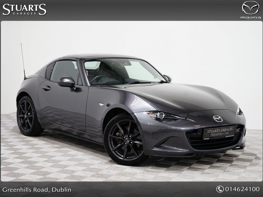 Image for 2018 Mazda MX-5 2.0 (160PS) RF GT MACHINE GREY WITH BLACK LEATHER*HEATED SEATS, KEYLESS ENTRY, ADAPTIVE LIGHTING, LANE DEPARTURE, BOSE, CRUISE & CLIMATE, PDC, LIMITED SLIP DIFF, BILSTEIN SPRINGS, REAR CAMERA, APPL