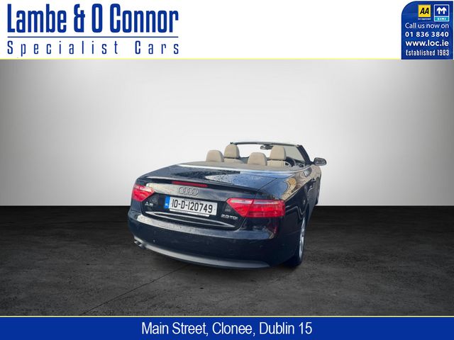 Image for 2010 Audi A5 CABRIOLET 2.0 TDI SE * BLACK / CREAM LEATHER * SERVICE HISTORY * NEW T/BELT *BEST AVAILABLE *