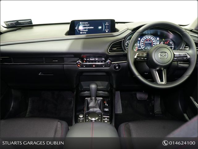 Image for 2023 Mazda CX-30 2.0P M-HYBRID HOMURA AUTO*ELECTRIC TAILGATE, KEYLESS, HEADS UP, NAV, TRAFFIC SIGN RECOGNITION, REAR CAMERA, ADAP CRUISE, LANE DEPARTURE, HEATED SEATS, DUAL CLIMATE, BLIND SPOT DETECTION, PRIVACY 