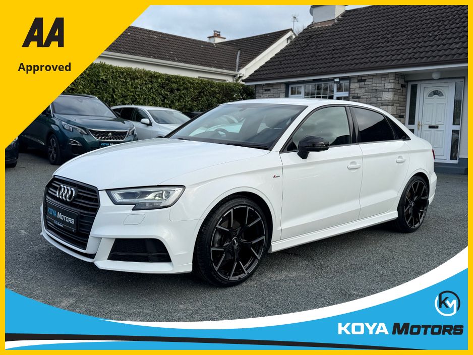 Image for 2019 Audi A3 Saloon 1.0 30 TFSI LIMOUSINE 116HP S LINE BLACK EDITION // IRISH CAR FROM NEW // FULL AUDI MAIN DEALER HISTORY // FACTORY BLACK EDITION // FLAT BOTTOM STEERING WHEEL // UPGRADED AUDI SPORT ALLOYS