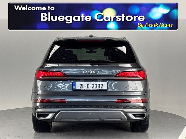 Image for 2021 Audi Q7 55 TFSI E 3.0 S LINE**BLACK LEATHER INTERIOR**FRONT HEATED SEATS**TOUCH SCREEN CLIMATE CONTROL**REVERSE CAMERA**APPLE CARPLAY**CRUISE CONTROL**ELECTRIC TAILGATE**AMBIENT LIGHTING**FINANCE AVAILABLE**