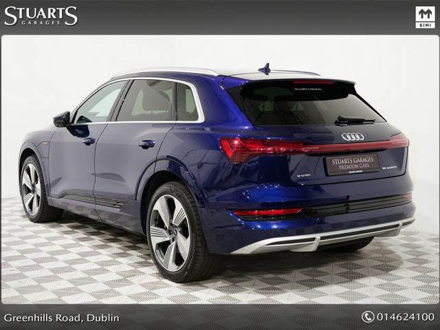 Image for 2023 Audi e-tron E-TRON 55 S LINE QUATTRO: 360 CAMERA, BANG AND OLUFSEN SOUND, NAVARRA BLUE METALLIC WITH BLACK VALCONA LEATHER, 21” DIAMOND CUT ALLOYS