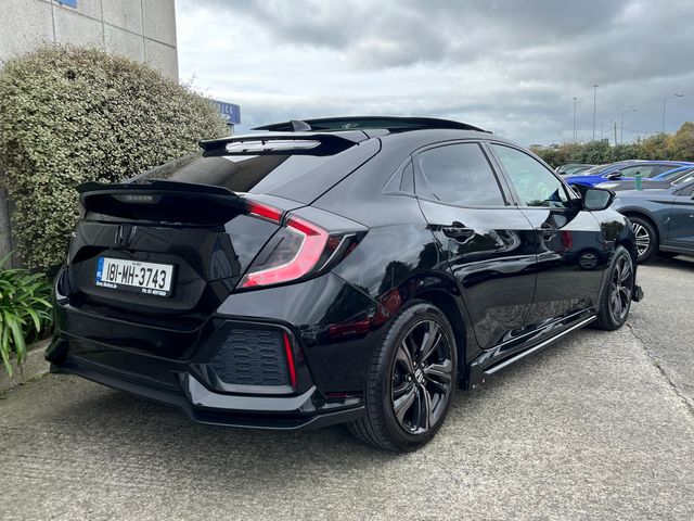 Image for 2018 Honda Civic EX VTEC AUTOMATIC 1.0 PETROL //HIGH SPEC//FULL LEATHER HEATED SEATS//PANORAMIC GLASS ROOF//REVERSE CAMERA//KEYLESS ENTRY//ADAPTIVE CRUISE CONTROL//SAT NAV//