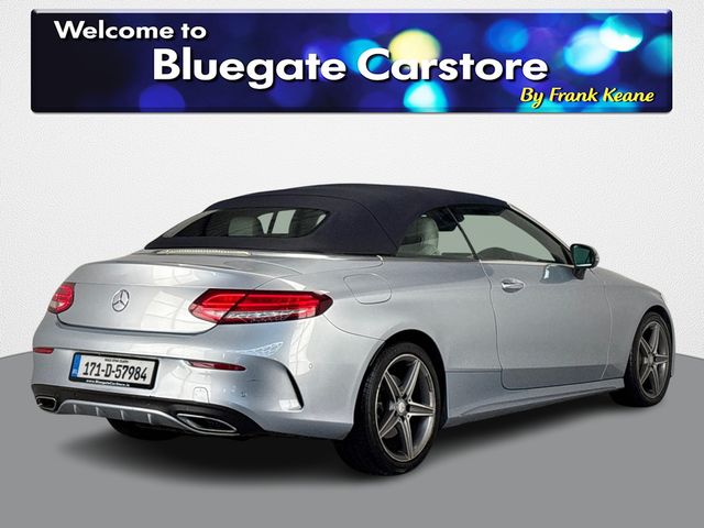 Image for 2017 Mercedes-Benz C Class C SERIES D AMG LINE 2DR CONVERTIBLE**CREAM LEATHER INTERIOR**FRONT HEATED ELECTRIC SEATS**KEYLESS START**DIGITAL MEDIA DISPLAY**BLUETOOTH**DYNAMIC DRIVE MODES**18"AMG ALLOYS**FINANCE ARRANGED**